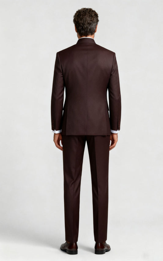 Wine Red Custom Suit - Tailored Chinese Formal Dress