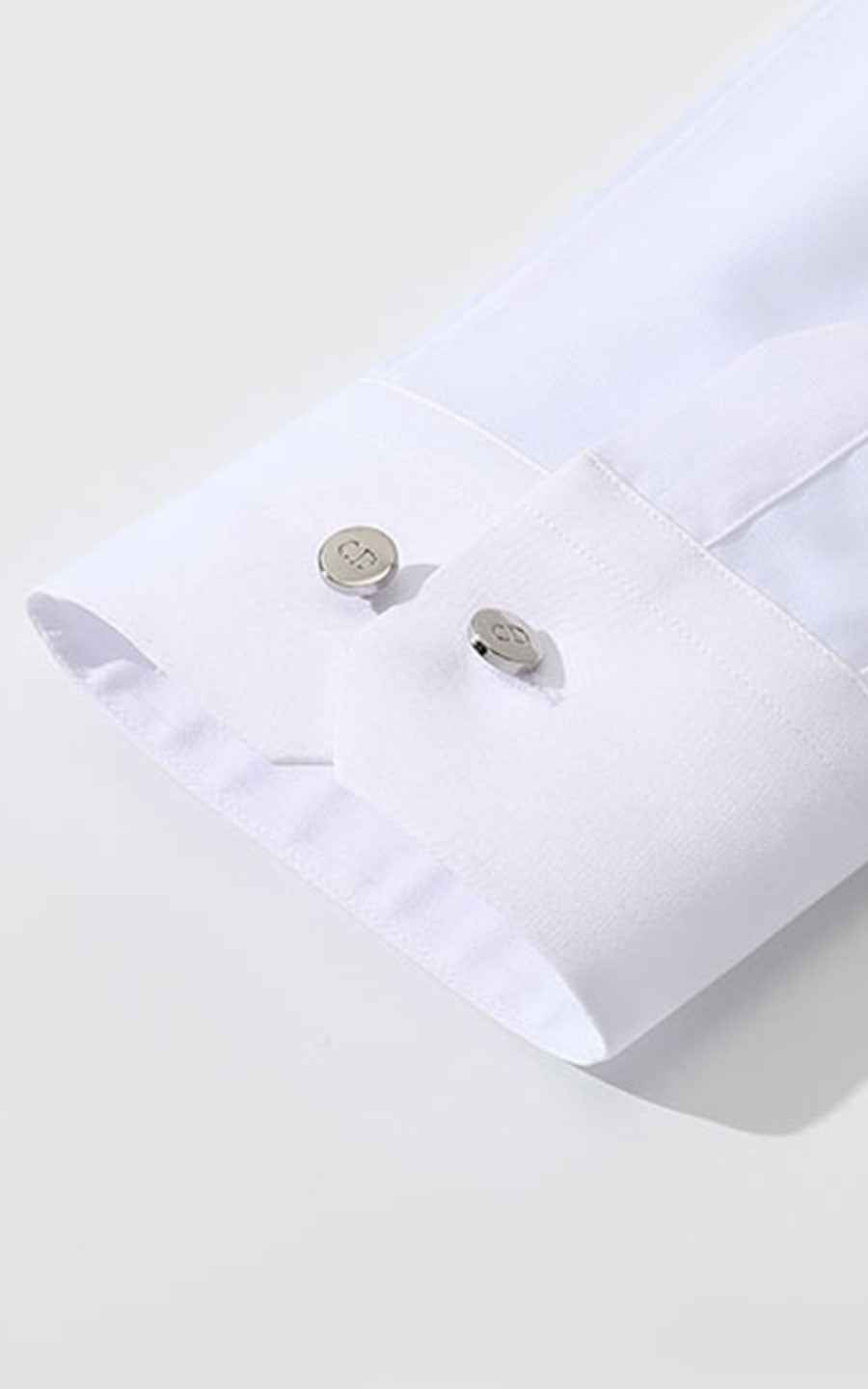 Custom White Men's Tailored Dress Shirts - Personalized