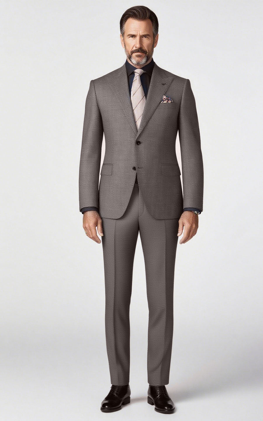 Light Brown Twill Wedding Suit - Tailor Made