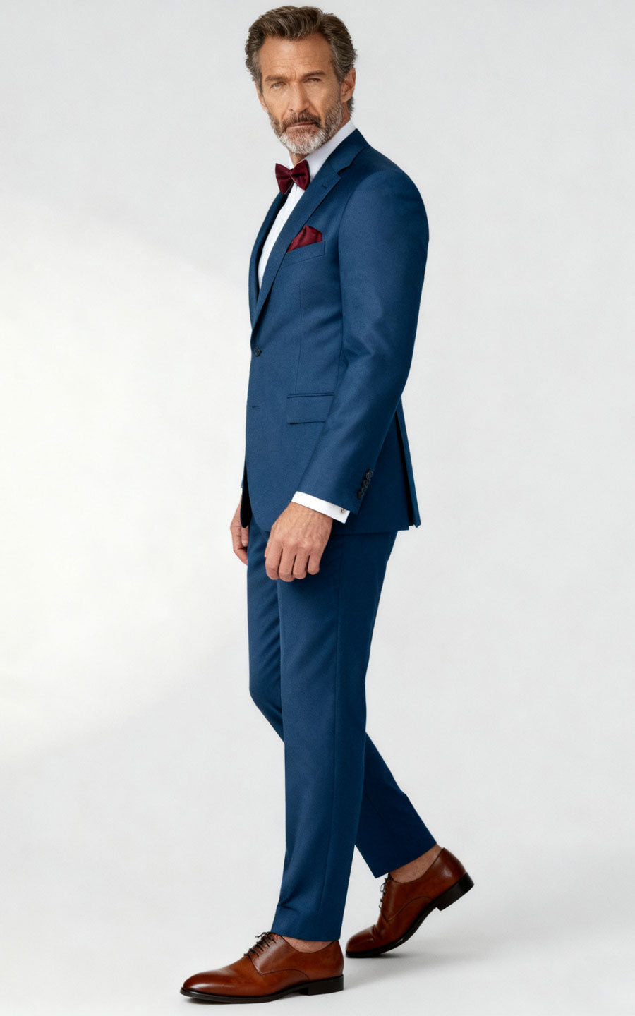 Navy Blue Twill Tailored Suit - Custom Made to Measure