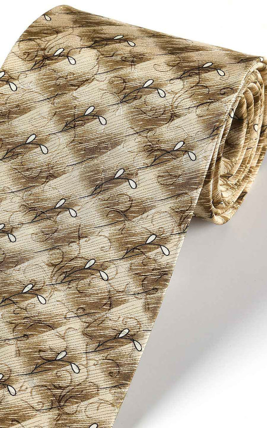 Gold paisley silk fabric texture - luxury cravat detail