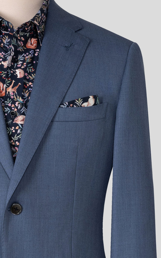 Light blue suit fabric texture custom made to measure