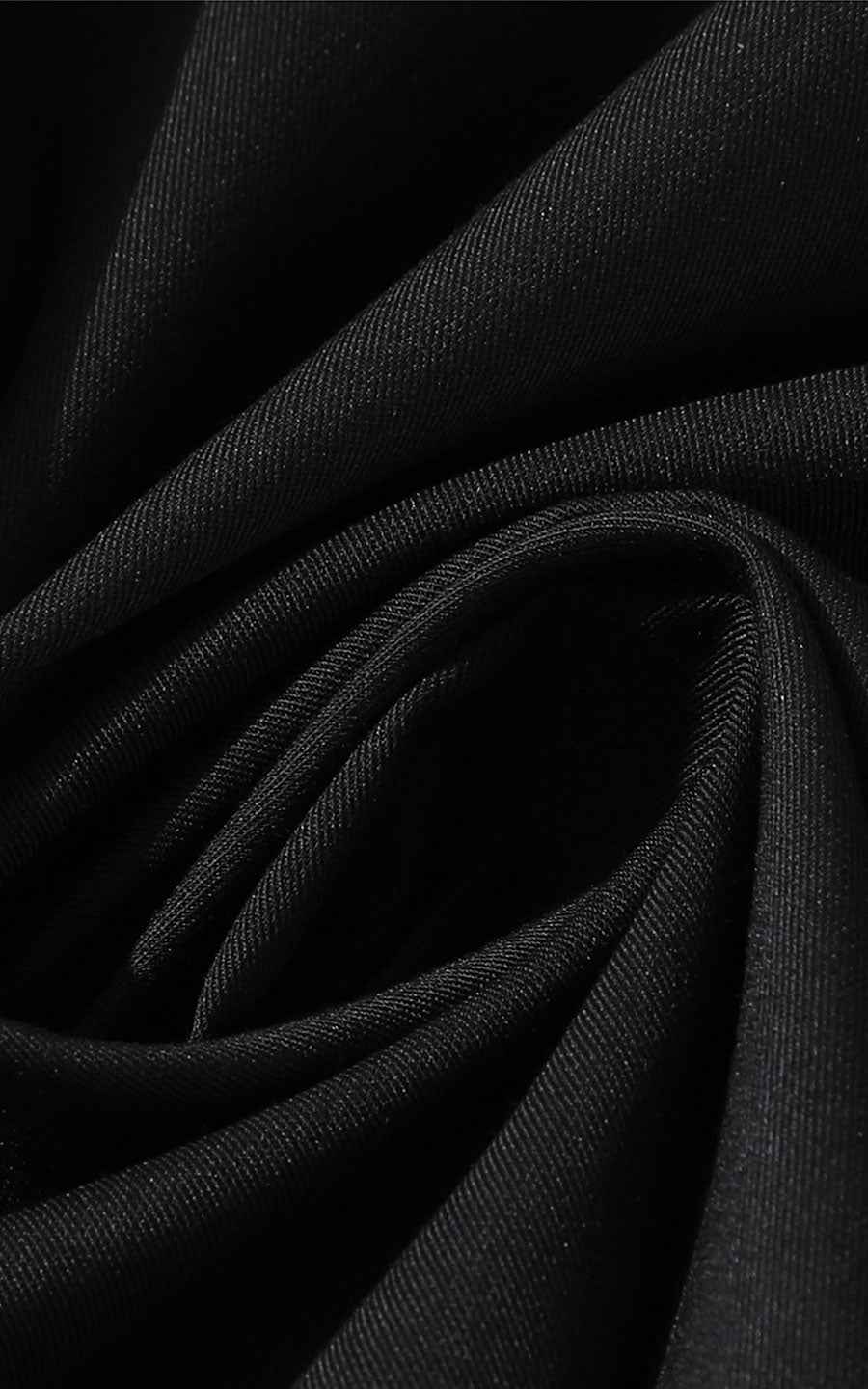 Custom Black Satin Dress Shirt - Tailored Fit Men's Formal
