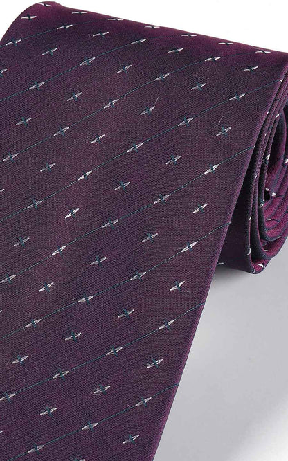 Burgundy micro pattern silk fabric - necktie texture