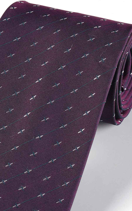 Burgundy micro pattern silk fabric - necktie texture