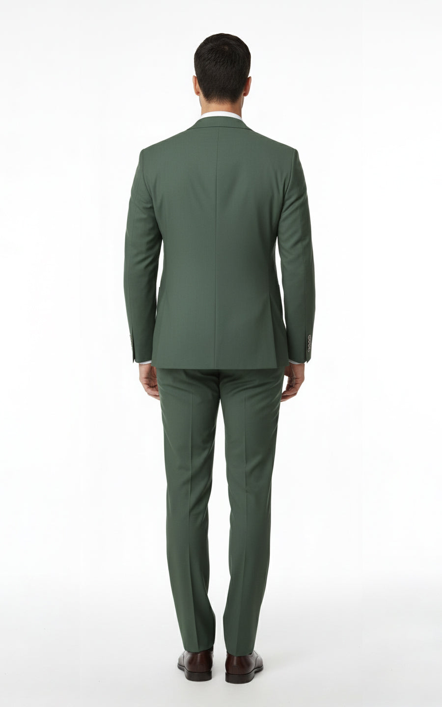 Mens Light Green Bespoke Business Suit Wedding Formal Set