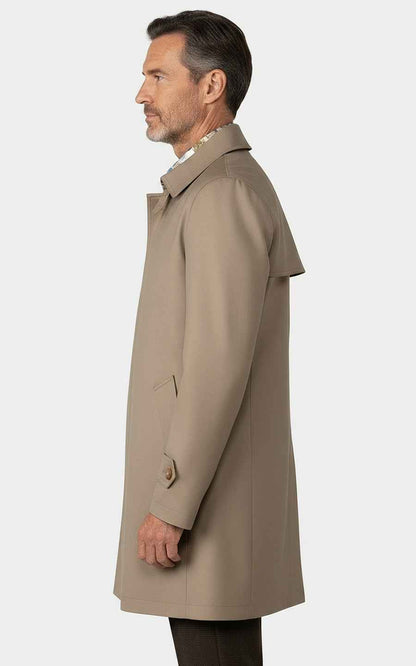 Classic Taupe Trench Coat Premium Tailored Outerwear