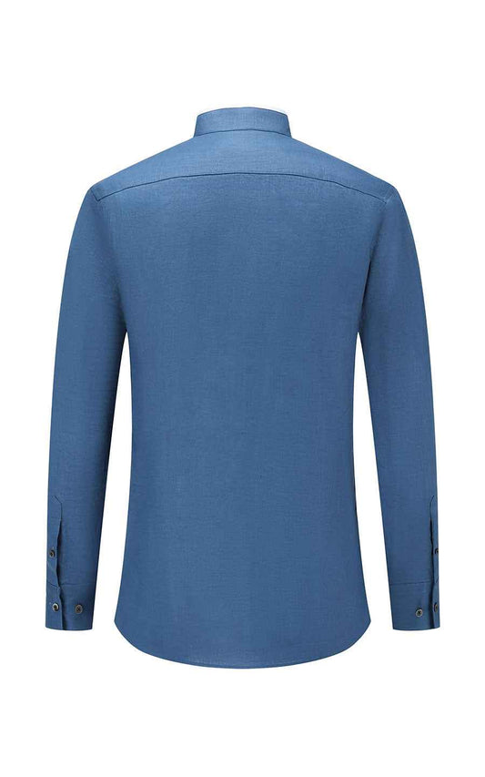 Men's Shirts Linen Casual Shirt - Ukiyo-e Textured Design