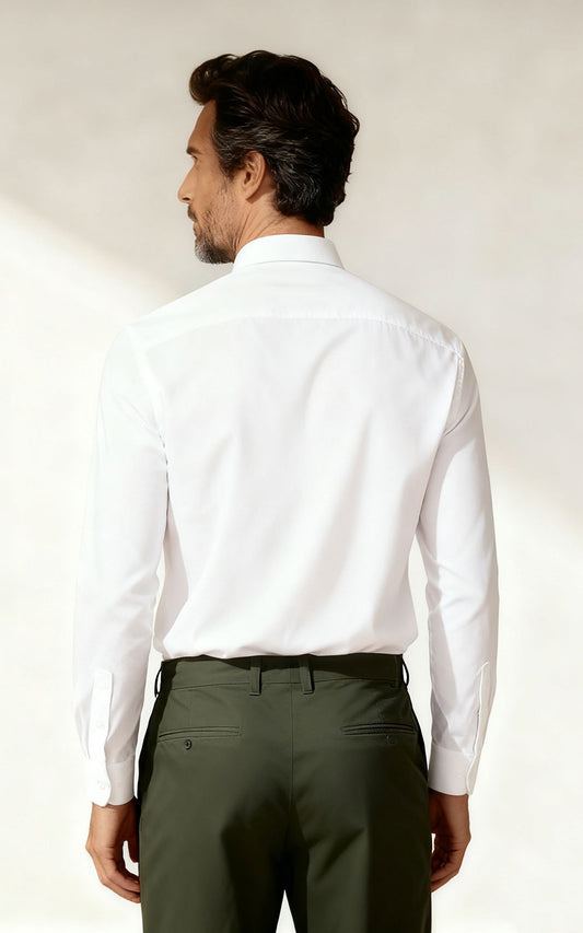 WIFI Men's Organic Cotton Tailored Shirt - White