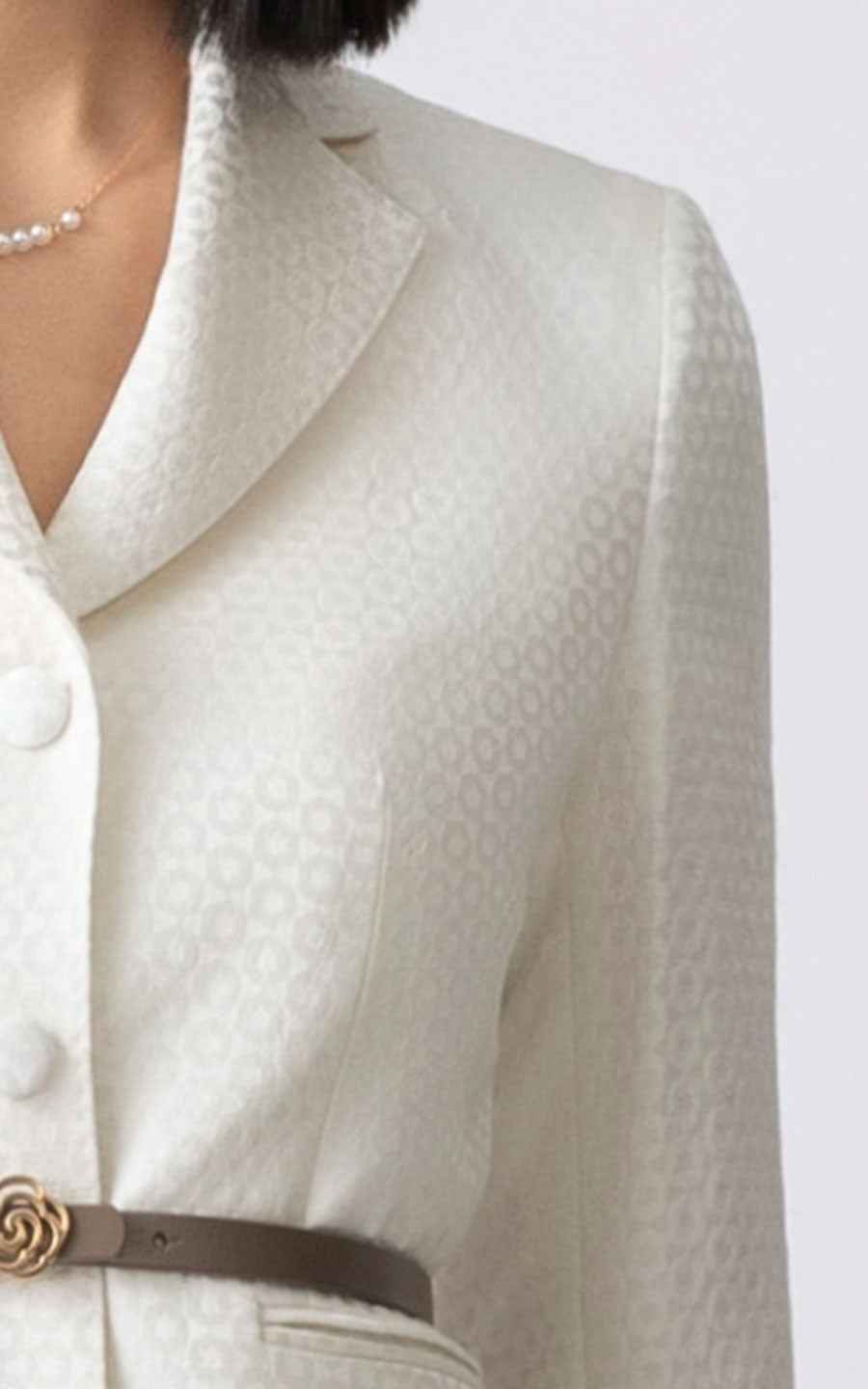 Elegant White Blazer Suit Set - Professional Chic