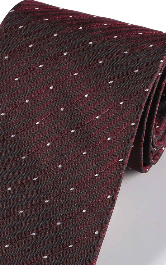 Burgundy polka dot satin fabric texture - tie detail