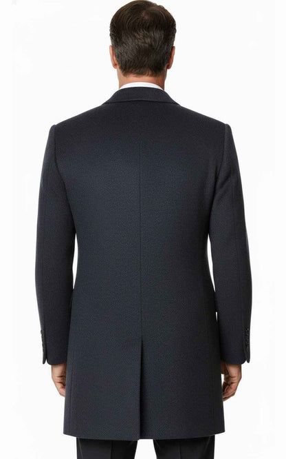 Premium Charcoal Gray Custom Men's Wool Overcoat
