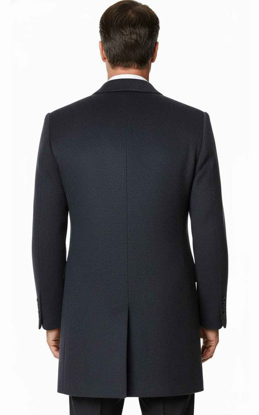 Premium Charcoal Gray Custom Men's Wool Overcoat