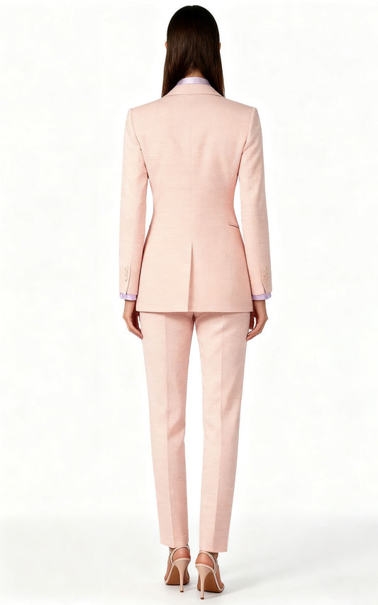 Elegant Pink Business Suit - Professional Two-Piece Set