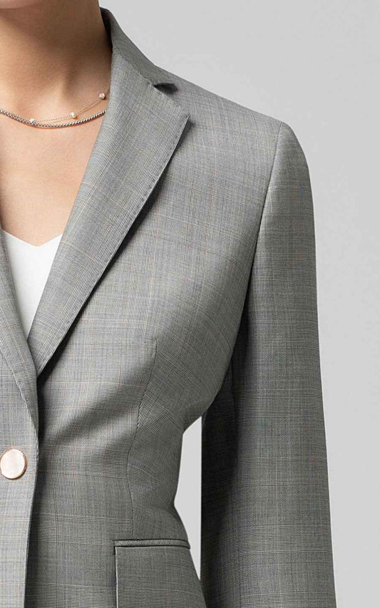 Women's Gray Professional Business Suit - Classic Fit