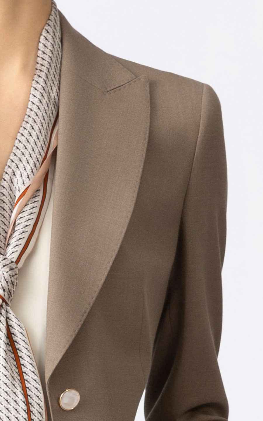 Taupe Blazer Pantsuit - Executive Business Set