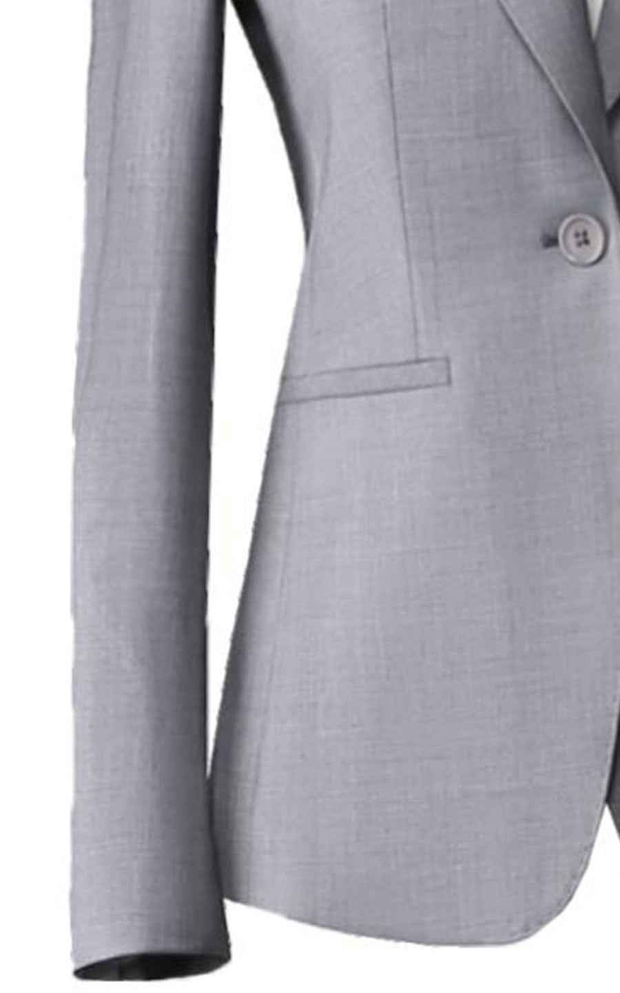 Women's Professional Grey Blazer - Single Button
