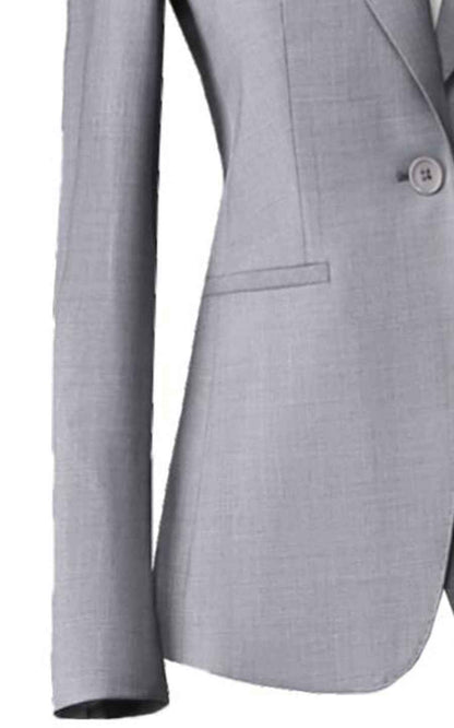 Women's Professional Grey Blazer - Single Button