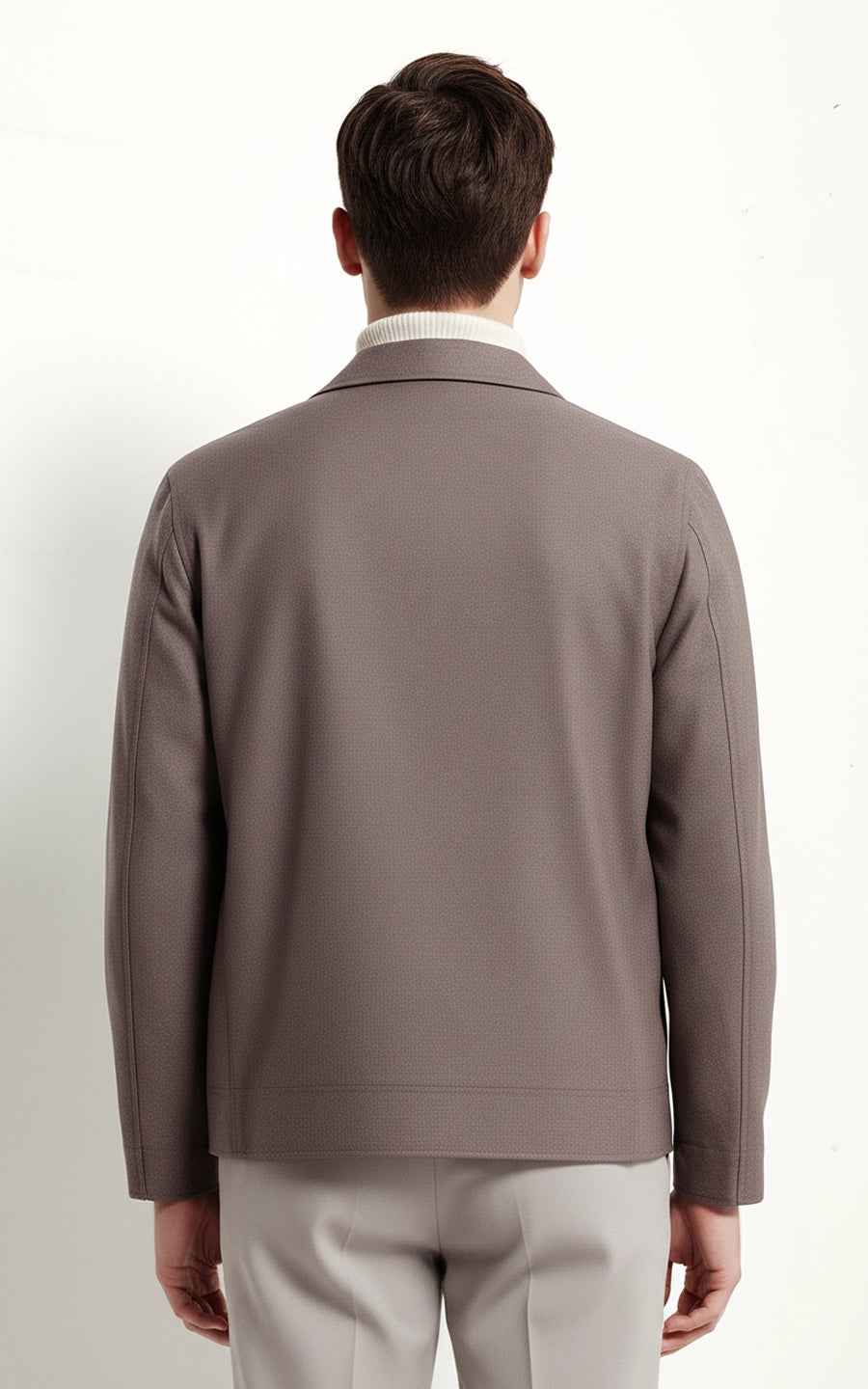 Casual coffee-colored custom men's jacket