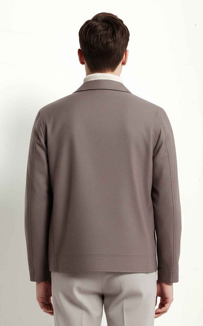 Casual coffee-colored custom men's jacket