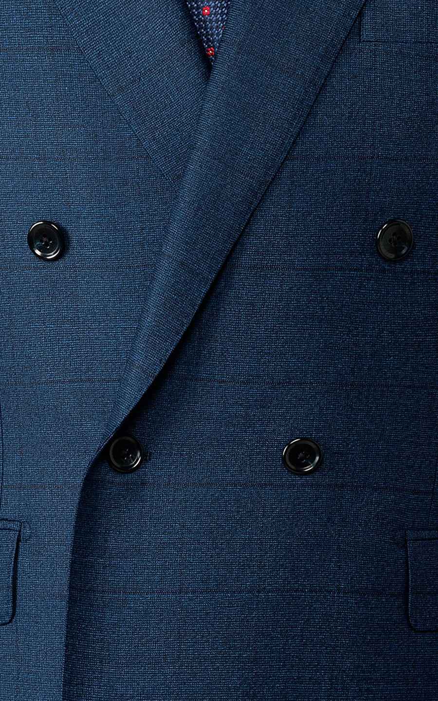 Suit custom Navy Blue Wool Business Suit Set for Men