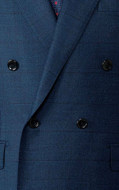 Suit custom Navy Blue Wool Business Suit Set for Men