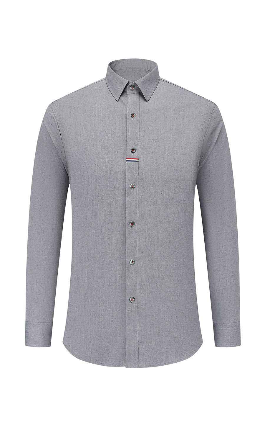 Custom Gray Textured Business Dress Shirt - Tailored Fit