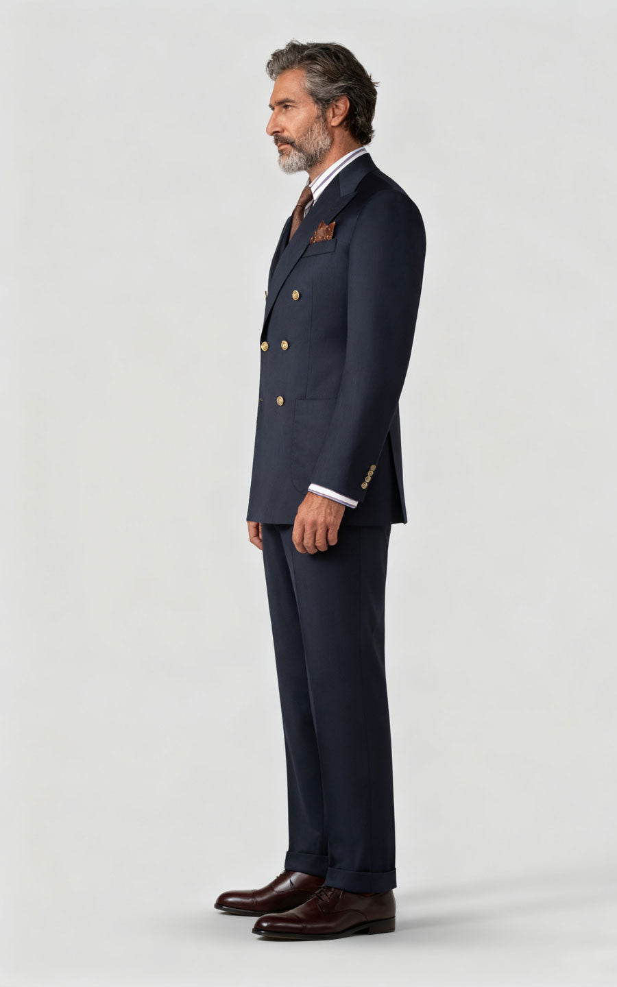 WIAI Premium Navy Wool Business Suit - Custom Tailored