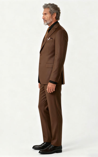Classic Brown Formal Suit Set - Custom Tailored Elegance