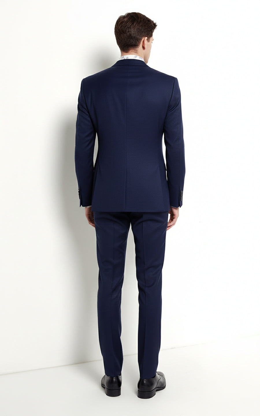 Blue Custom Suit Set Men Slim Fit Business Formal Wear