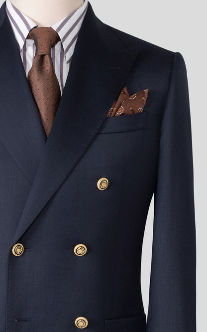 Navy Blue Fine Twill Fabric - High Count Business Suit