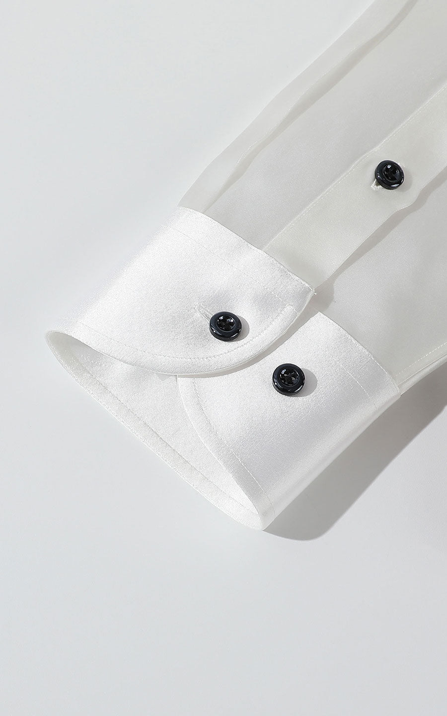 Premium Acetate Fabric Detail - White Dress Shirt