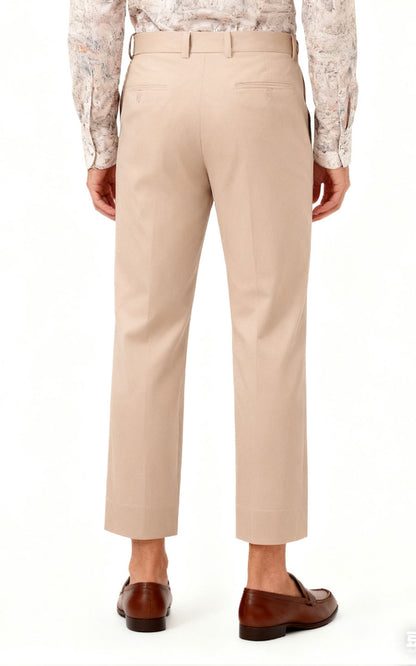 Custom Trousers Khaki Twill Trousers - Tailored Suit Pants