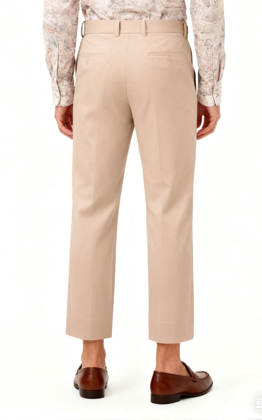 Custom Trousers Khaki Twill Trousers - Tailored Suit Pants