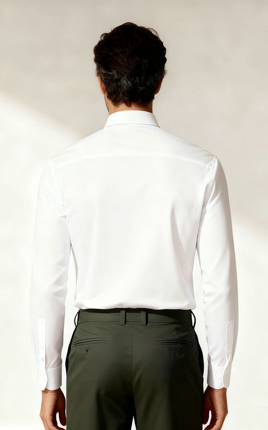 Custom White Shirt with Logo - Men's Tailored Fit
