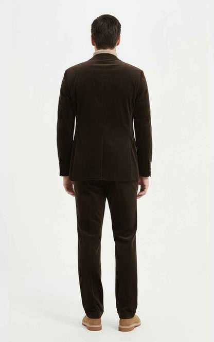 Men's Black Velvet Suit - Slim Fit Blazer & Pants