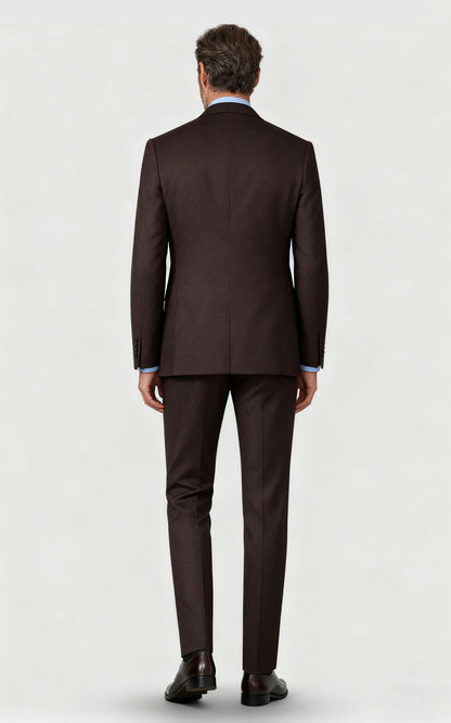 Brown Twill Custom Tailored Suit - Bespoke Menswear