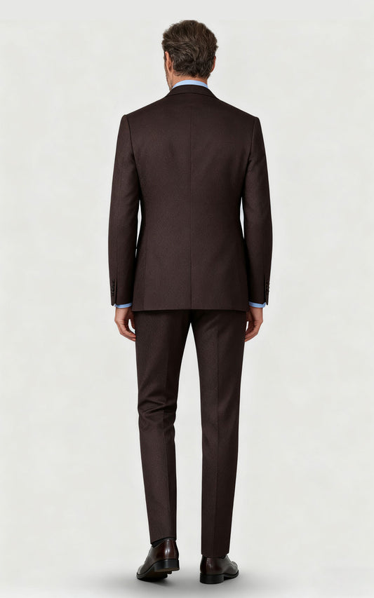 Brown Twill Custom Tailored Suit - Bespoke Menswear
