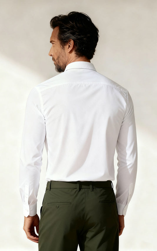 White Shirt with Cute Fox Embroidery - Custom Tailored