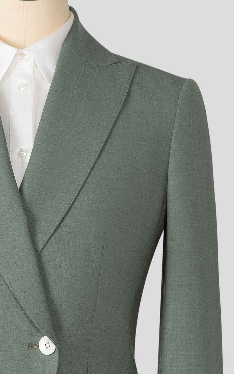 Sage Green Double-Breasted Suit Set