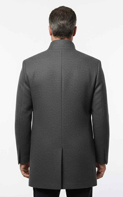 Men's premium grey custom autumn/winter casual overcoat