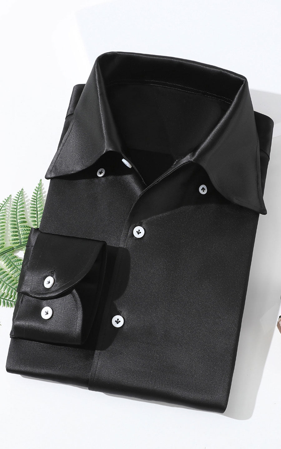 Professional Black Business Shirt for Men - Tailored