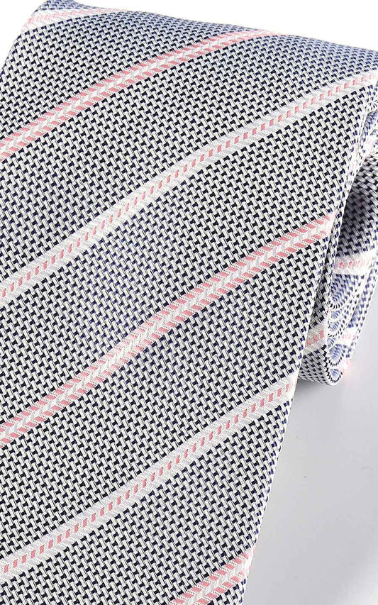 Gray pink striped silk fabric texture - tie detail