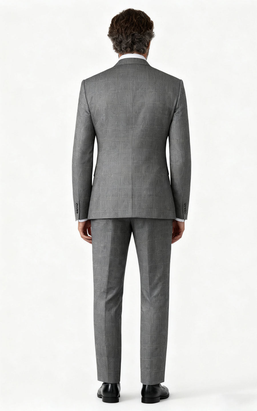 Gray Check Custom Suit - Tailored Business Formal Wear