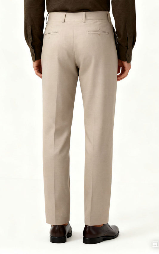 Custom Pants Light Khaki Twill Pants - Tailored Fit