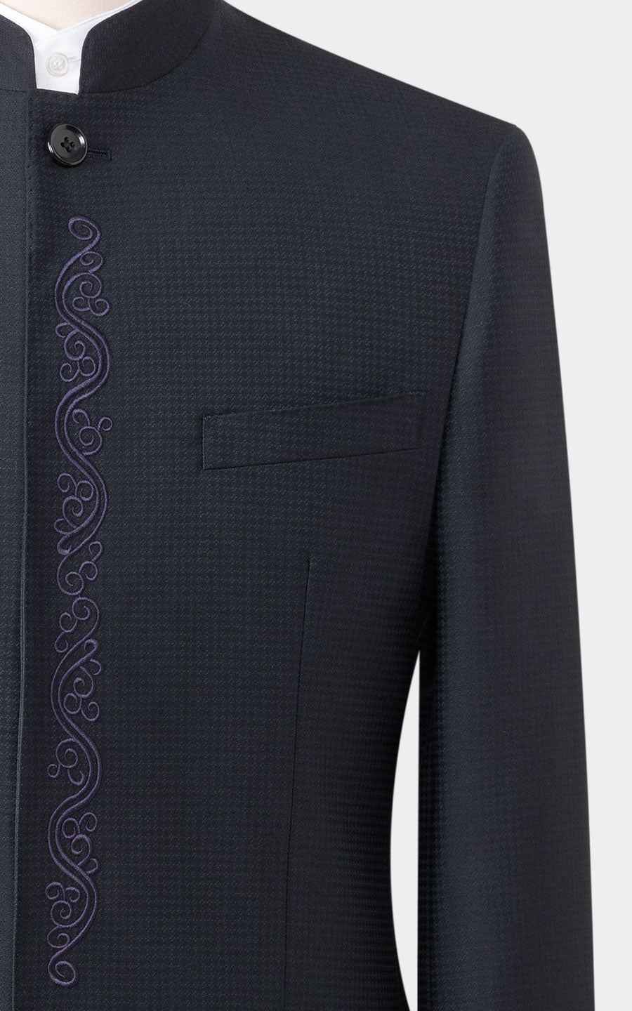 Custom Chinese Wedding Suit - Embroidered Men's Formal Tuxedo