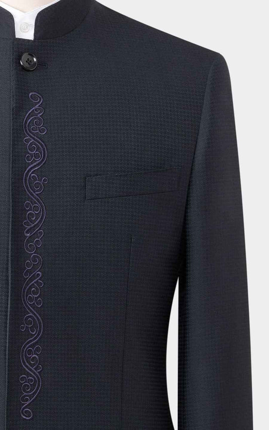 Custom Chinese Wedding Suit - Embroidered Men's Formal Tuxedo