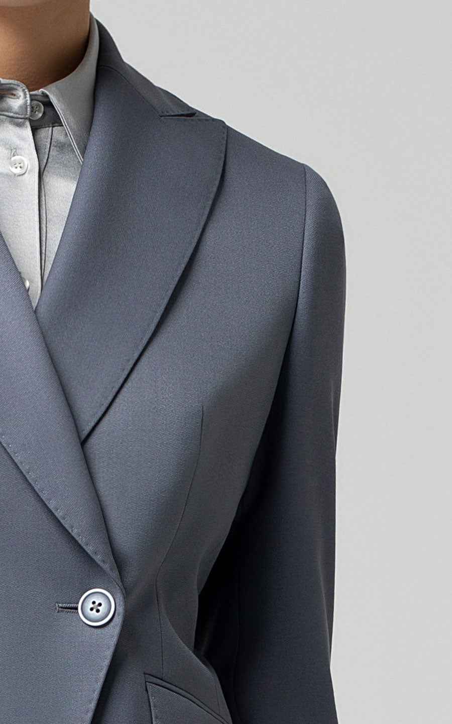 Women's Black Double-Breasted Business Suit Set