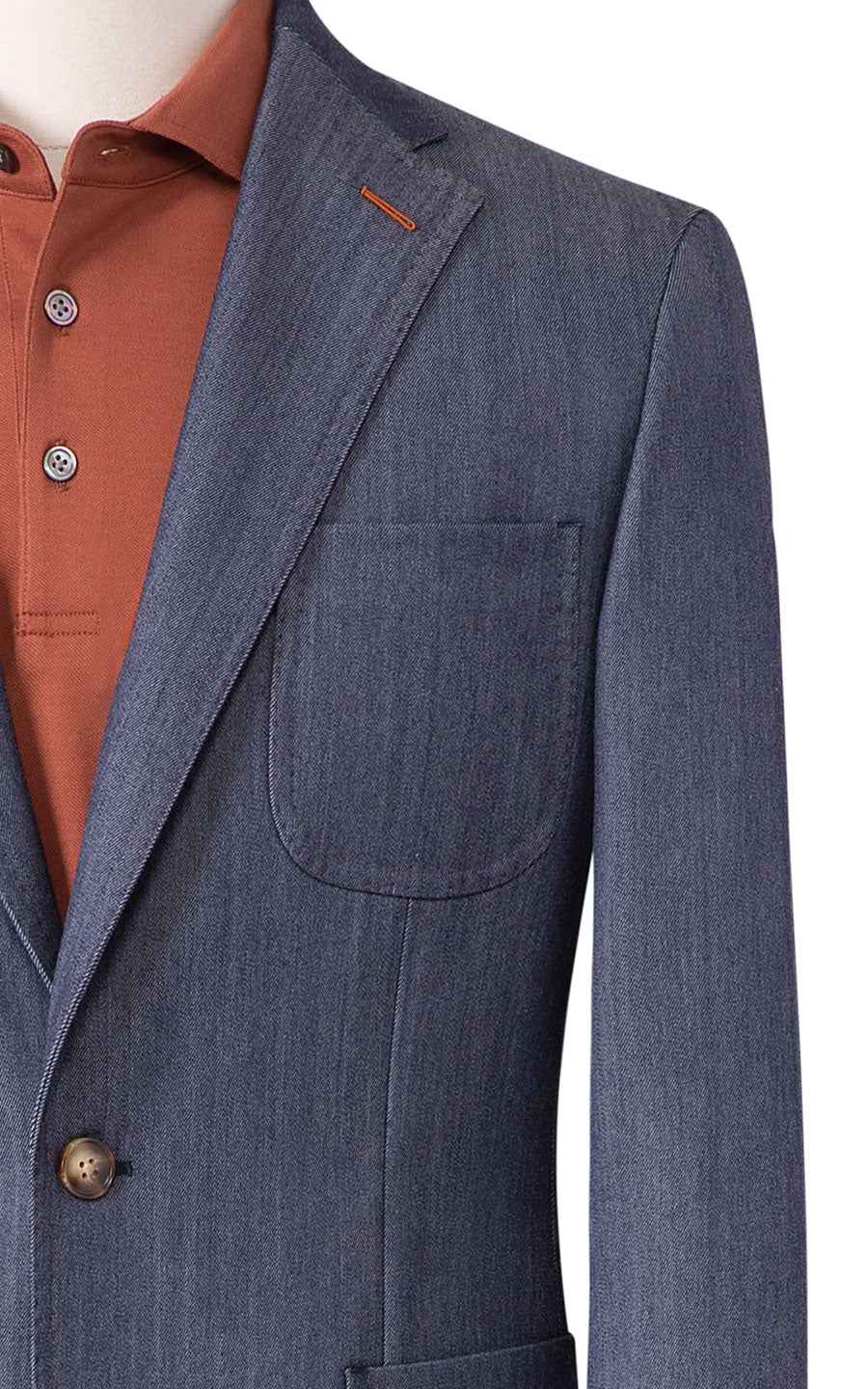Men's Online Suit custom Gray-Blue Wool Business Suit Set