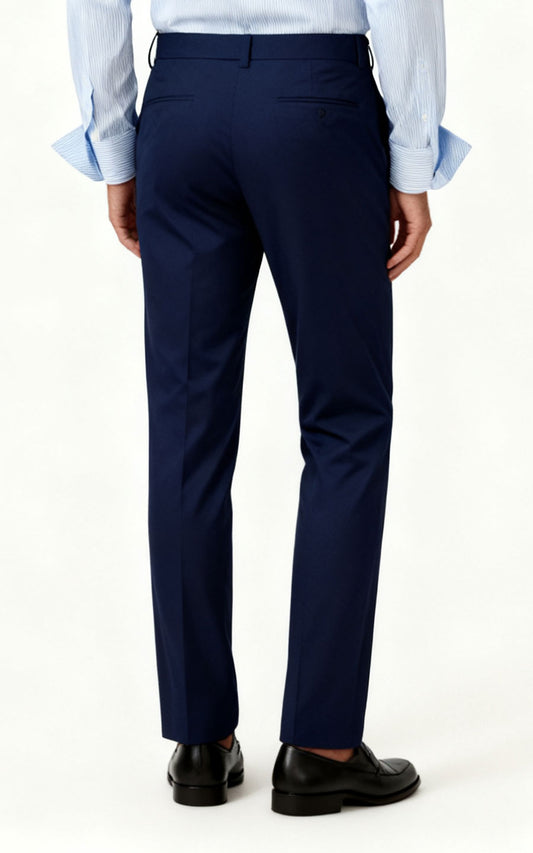 Custom Pants Dark Blue Twill Pants - Tailored Fit